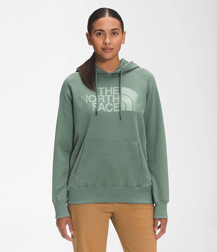 The North Face Hoodie Luxe Half Dome Pullover Green - Womens - Thailand YDCIE-8102